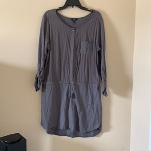 Gray drawstring dress